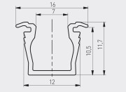 Profil LED mikro wpuszczany 3M silver