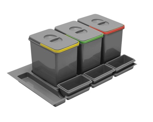 System pojemników MULTINO 800 3X15L + 3 brytfanki antracyt