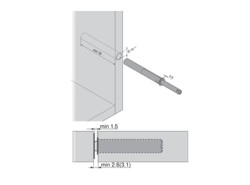 956A1004 TIP-ON długi z magnesem szary