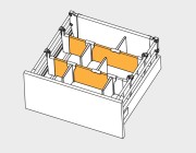 Listwa poprzeczna do MB 1100mm szara