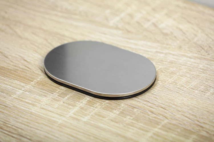 Przedłużacz biurkowy wpuszczany SLIDE 60mm 1x gn z uziemieniem 1xUSB 24A inox kabel 19m