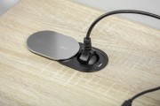 Przedłużacz biurkowy wpuszczany SLIDE 60mm 1x gn z uziemieniem 1xUSB 24A inox kabel 19m