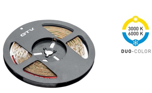 Taśma Flash CCT 2835, 600 LED 30W, bez żelu DUO