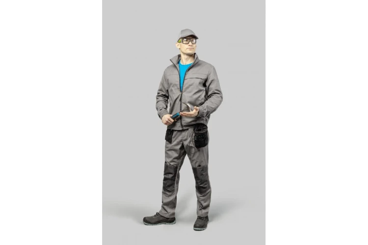 KALMIT spodnie ochronne jasne szare 3XL (58)