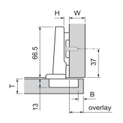Zawias meblowy BLUM 71B3550 BLUM 110° nakładany