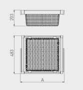 Szuflada Elite z koszem ratanowym 600 mm biała