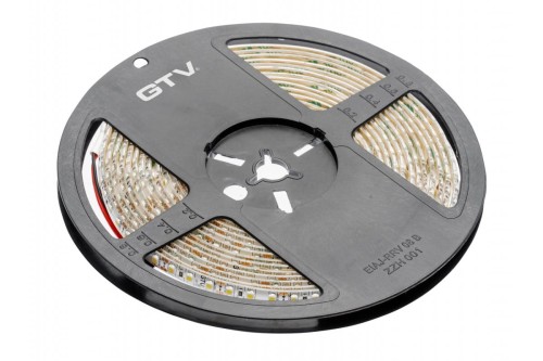 Taśma Flash 3528 600 LED zimny biały 48W wodoodporna 8mm Rolka 5m 12V