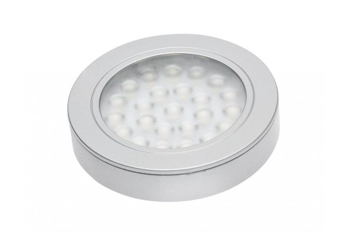Oprawa LED srebrna wpuszczana z dystansem Vasco 12V DC 1.7W 24 SMD3528 ciepły biały 200cm przew