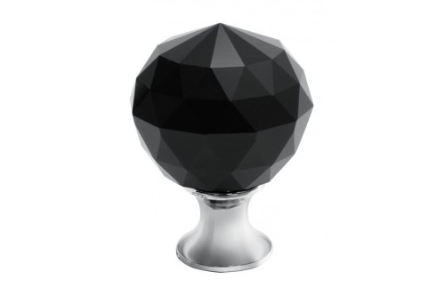 Gałka meblowa Crystal Palace A 30 mm chrom + black crystal