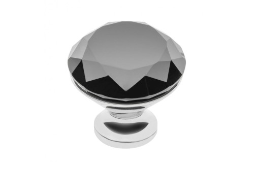 Gałka meblowa Crystal Palace B 40 mm chrom + black crystal