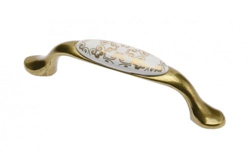 Uchwyt porcelanowy 0728 C-Orient Gold antyczny mosiądz