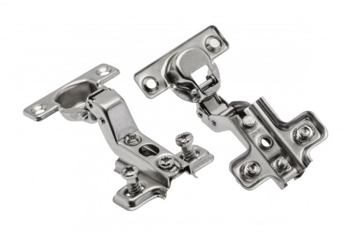 Zawias mini fi26 wpuszczany + prowadnik h=0 z euro wkrętami