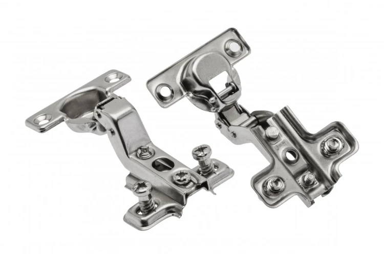 Zawias mini fi26 wpuszczany + prowadnik h=0 z euro wkrętami