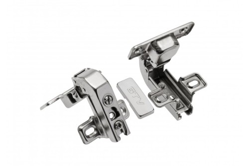 Zawias meblowy GTV 90° Fi 35mm krótkie ramie prowadnik h=6 bez euro