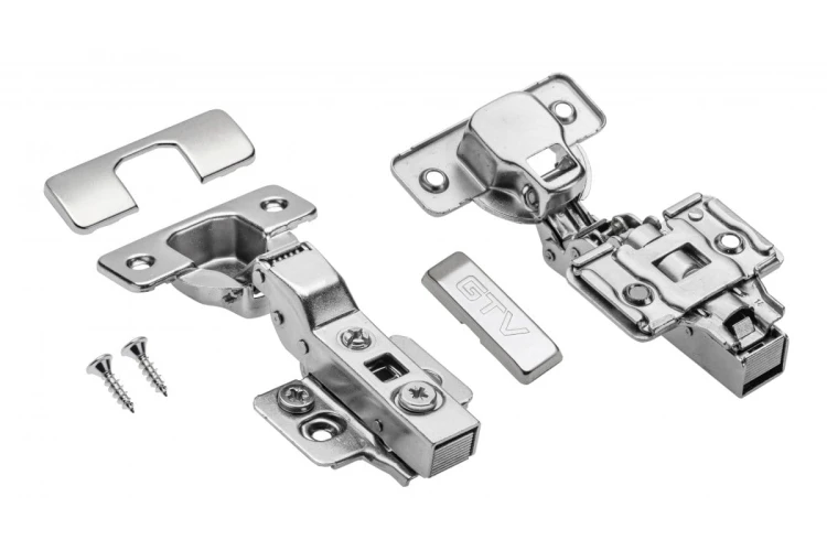 Zawias meblowy hydrauliczny półwpuszczany