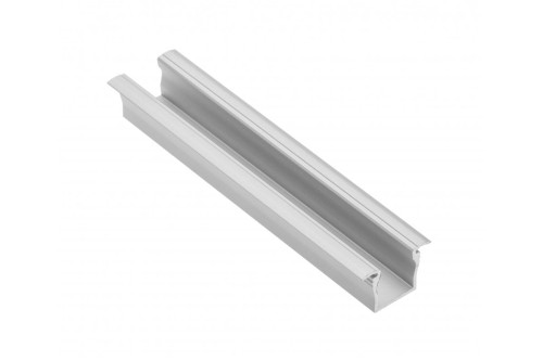 Profil aluminiowy LED z kołnierzem GLAX Mini wysoki 125mm silver 2 m (wpuszczany)