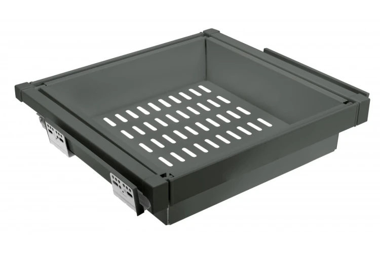 Szuflada Elite z koszem metalowym 700 mm z funkcją cichego zamknięcia szary antracyt
