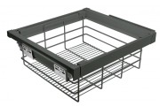 Szuflada Elite z koszem drucianym 800 mm z funkcją cichego zamknięcia szary antracyt