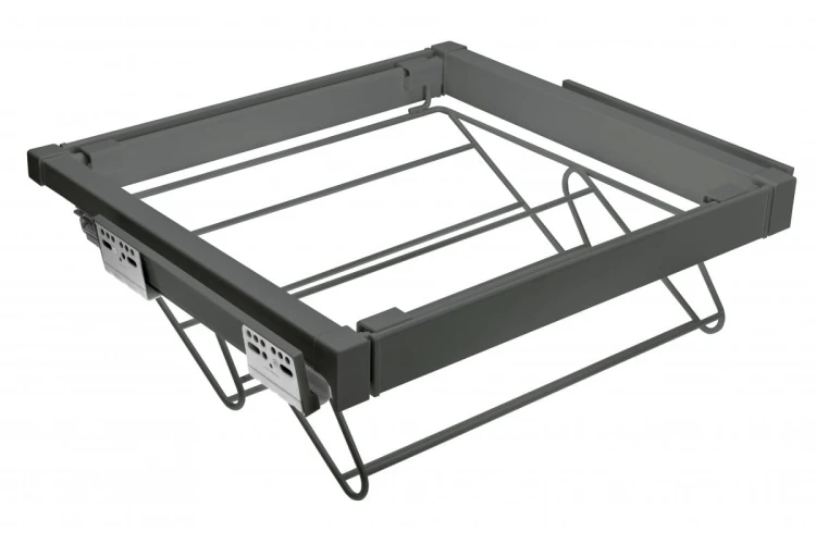 Szuflada Elite na obuwie 900 mm z funkcją cichego zamknięcia szary antracyt