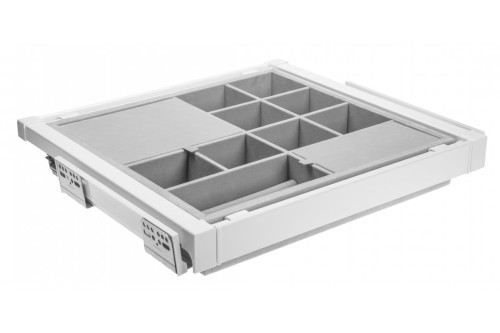 Szuflada Elite z organizerem 800 mm z funkcją cichego zamknięcia biała