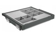 Szuflada Elite z organizerem 800 mm z funkcją cichego zamknięcia szary antracyt