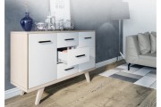 Uchwyt znalowy MONA C=256 mm chrom/czarny