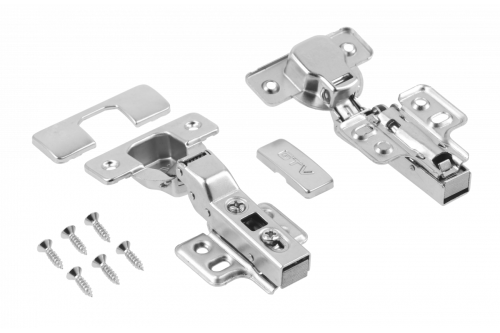 Zawias meblowy hydrauliczny półwpuszczany