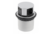 Przedłużacz biurkowy wpuszczany COMFORT 100mm 3x gniazdo z uziemieniem 2xUSB 24Aalu kabel 1,5m
