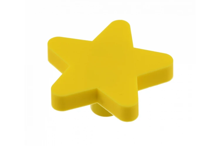 Gałka-meblowa STAR guma żółty