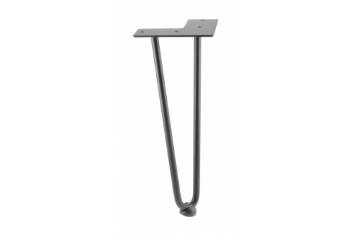 Noga hairpin ARTO ze stopką 2 pręty 10 x 304 mm czarna