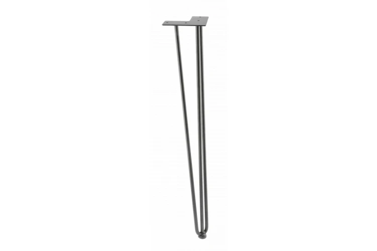 Noga hairpin ARTO ze stopką 3 pręty 10 x 711 mm czarna