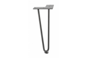 Noga hairpin ARTO ze stopką 2 pręty 12 x 304 mm czarna