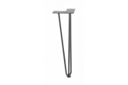 Noga hairpin ARTO ze stopką 3 pręty 12 x 406 mm czarna