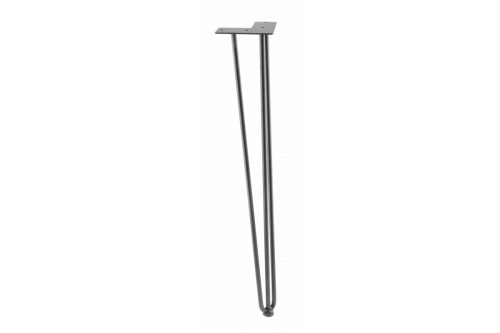 Noga hairpin ARTO ze stopką 3 pręty 12 x 711 mm czarna