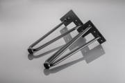 Noga hairpin ARTO ze stopką 3 pręty 12 x 711 mm czarna