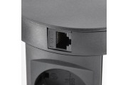 Przedłużacz biur wpuszcz COMFORT PLUS 120mm4x gn french2xUSB.2xRJ45ład induk 5Wprzew 15mczarny