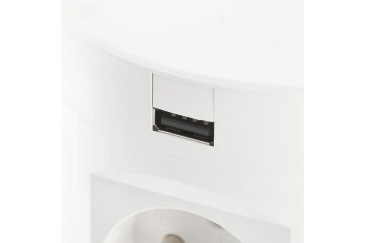 Przedłużacz biur wpuszcz COMFORT PLUS 120mm4x gn french2xUSB.2xRJ45ład indu 5Wprzew 15biały