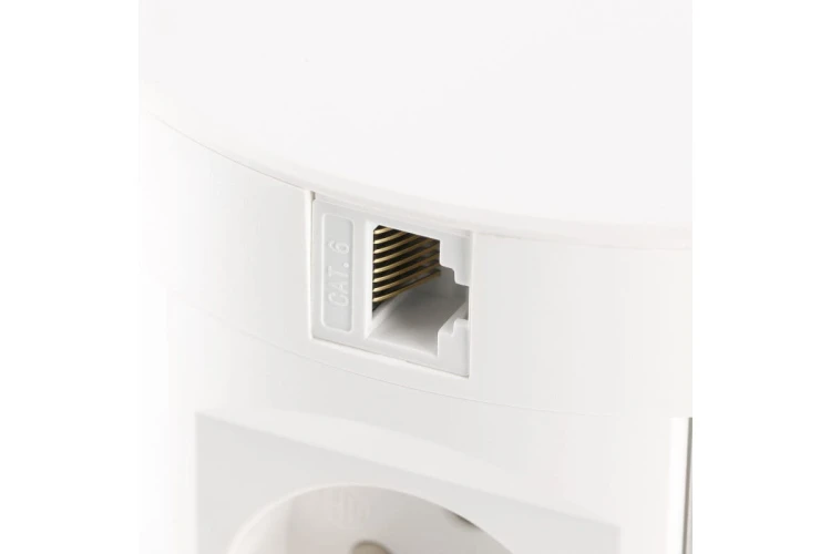 Przedłużacz biur wpuszcz COMFORT PLUS 120mm4x gn french2xUSB.2xRJ45ład indu 5Wprzew 15biały