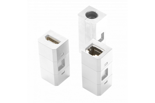 Przedłużacz biur wpuszcz CHARGER PLUS1 gn frenchUSB A+Cwymien USB-AHDMIRJ45przewód 15mbiały