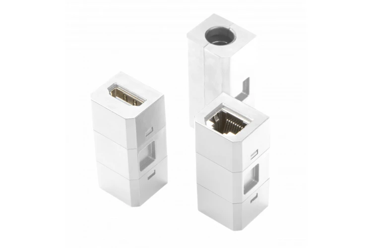 Przedłużacz biur wpuszcz CHARGER PLUS1 gn frenchUSB A+Cwymien USB-AHDMIRJ45przewód 15mbiały