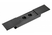 Przedłużacz biurkowy wpuszczany PRESTINO 2x gniazdo french USB A+C RJ45 HDMI kabel 1.5m czarny