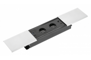 Przedłużacz biurkowy wpuszczany PRESTINO 2x gniazdo schuko USB A+C RJ45 HDMI kabel 1.5m biały