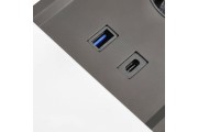 Przedłużacz biurkowy wpuszczany PRESTINO 2x gniazdo schukoUSB A+C RJ45 HDMI kabel 1.5m srebrny