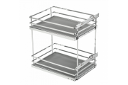 Kosz cargo MovixPro 2 półki do szafki 300 mm chrom dno biała