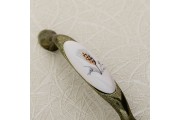 Uchwyt porcelanowy 0728-PK K-kłos antyczny mosiądz