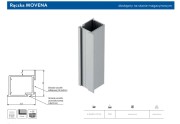 Profil aluminiowy rączka MOVENA  4 mm, L=2,7 m, ko