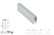 Profil aluminiowy listwa dolna MOVENA 4 mm L=3 m,