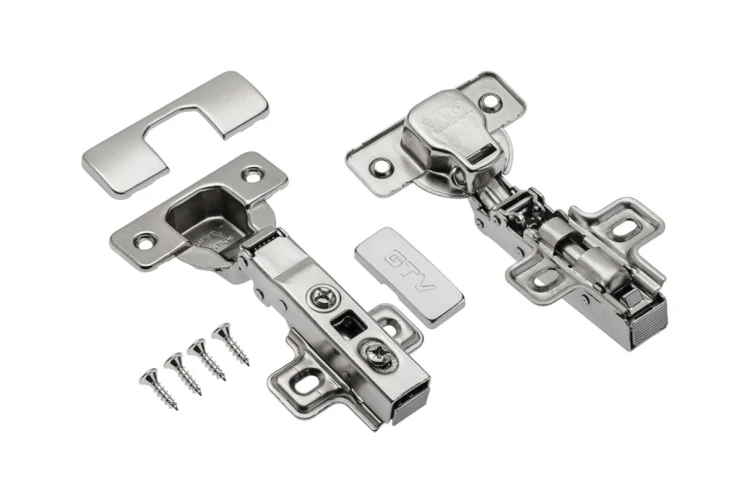 Zawias meblowy hydrauliczny ECHC  prosty prowadnik H=0 4 otwory