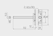 Podpórka do półek niewidoczna smart 76x19x11