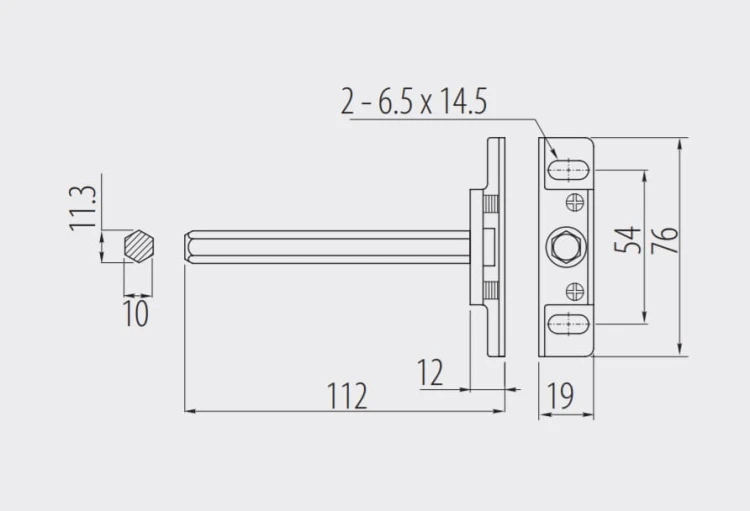 Podpórka do półek niewidoczna smart 76x19x11